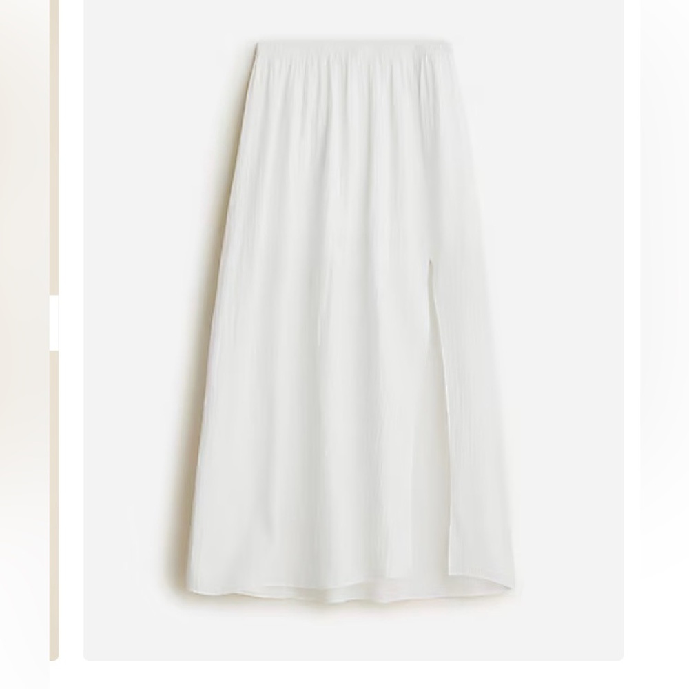 J. Crew beautiful flowy gauze skirt.
